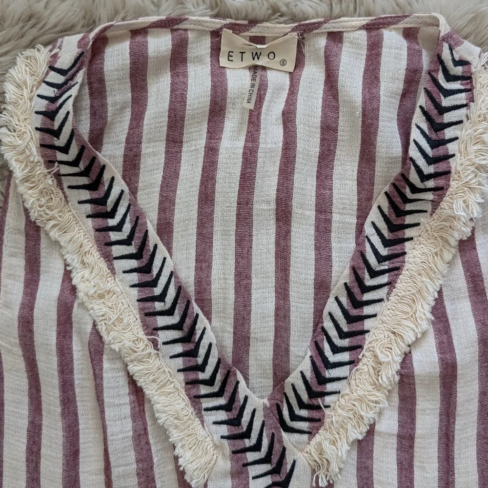 ETWO Striped fringe dress - Picture 3 of 9